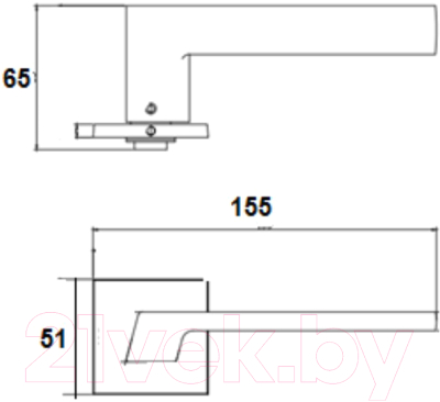 Ручка дверная Trodos 809 серия 03 Slim (золото матовый)