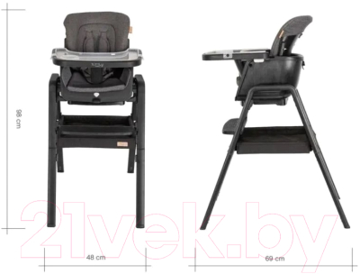 Стульчик для кормления Tutti Bambini High Chair Nova Complete (Black/Black)