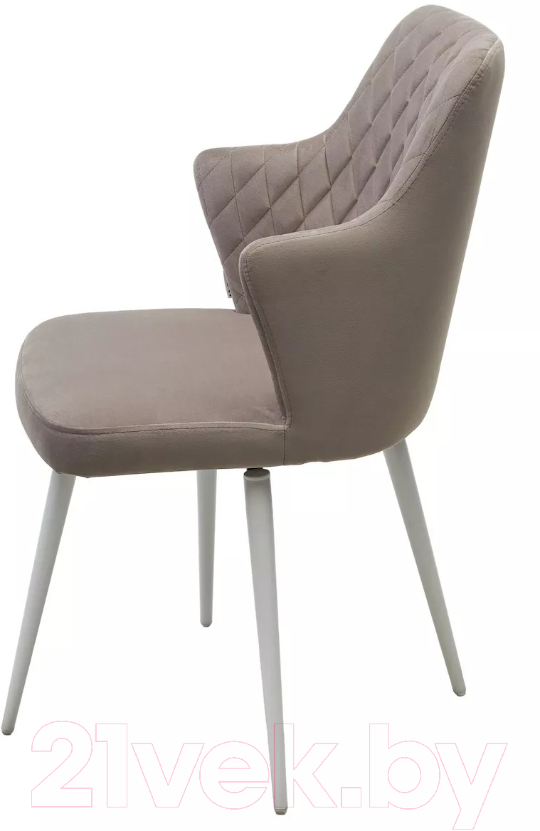 Стул M-City Herman 360 градусов / 461MC05505 (латте велюр/белый) — фото 3