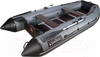 Изображение товара Надувная лодка Адмирал АМ-350 серый/черный