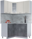 Готовая кухня Интерлиния Мила 12x14 (персидский жемчуг/бетон портленд/серый каспий) - 