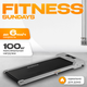 Электрическая беговая дорожка Sundays Fitness Simple Line GB-TR380 (серый) - 