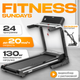 Электрическая беговая дорожка Sundays Fitness Middle Line T4800F - 