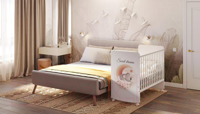 Детская кроватка Фея Коала на облачке 702 / 0002757.9.18 (белый)