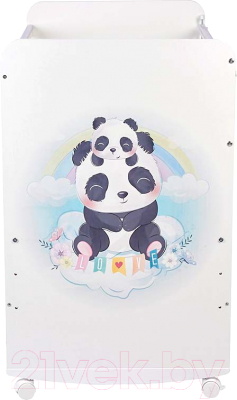 Детская кроватка Фея Милые панды 702 / 0002757.9.19 (белый)