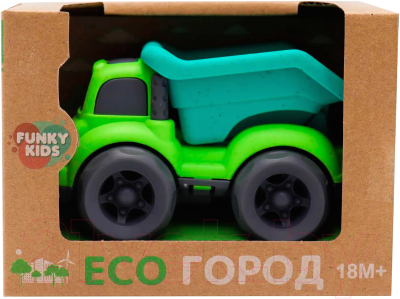 Автомобиль игрушечный Funky Toys Эко-машинка. Грузовик / FT0278074 (зеленый)