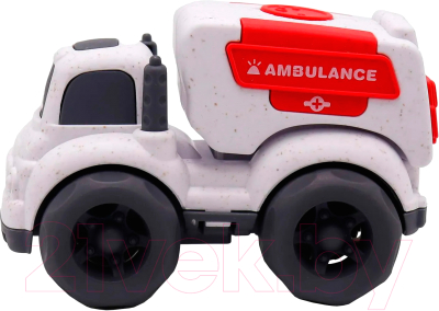 Автомобиль игрушечный Funky Toys Эко-машинка. Скорая помощь / FT0278078 (белый)