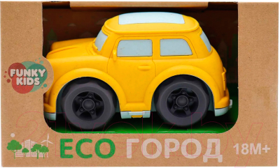 Автомобиль игрушечный Funky Toys Эко-машинка / FT0304318-2 (желтый)