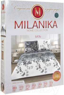 Комплект постельного белья Milanika Санрайз 2сп с европростыней (бязь)