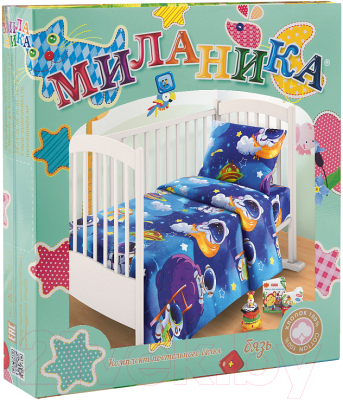 Комплект постельный для малышей Milanika Полет Детство (бязь)