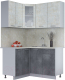 Готовая кухня Интерлиния Мила 12x14 (бетон лайт/бетон портленд/опал светлый) - 