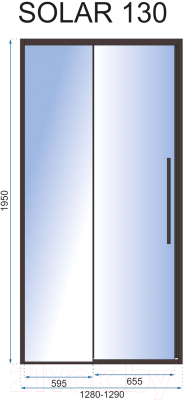 Душевая дверь REA Solar REA-K6358 (черный)