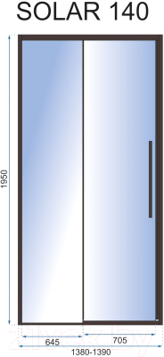 Душевая дверь REA Solar REA-K6359 (черный)