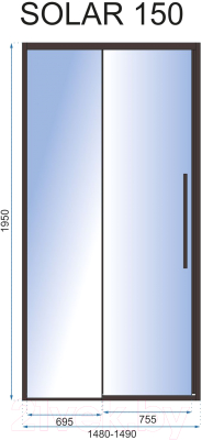 Душевая дверь REA Solar REA-K6360 (черный)