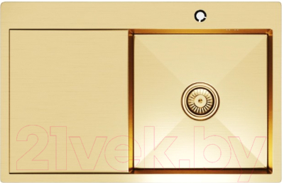 Мойка кухонная Mixline Pro 552919 (золото, с сифоном)