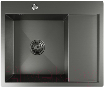 Мойка кухонная Mixline Pro 552926 (черный графит, с сифоном)
