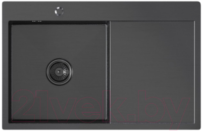Мойка кухонная Mixline Pro 552922 (черный графит, с сифоном)