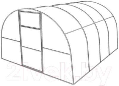 Каркас теплицы Белзабор B-Pro Люкс 3x4м 0.67 (дуга 40x20x0.8мм)