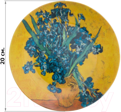 Декоративная тарелка Elan Gallery Ирисы в вазе / 420259 