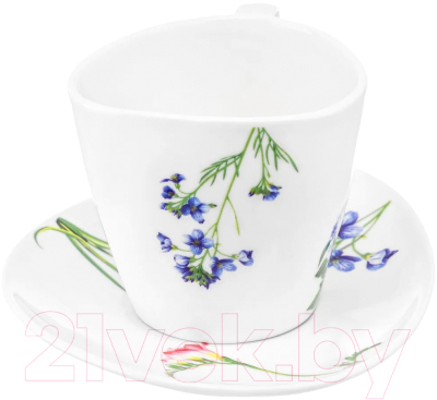 Чашка с блюдцем Elan Gallery Ботанический атлас / 540800 