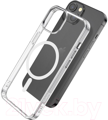 Чехол-накладка Hoco Магнитный для iPhone 14 Pro Max (прозрачный)