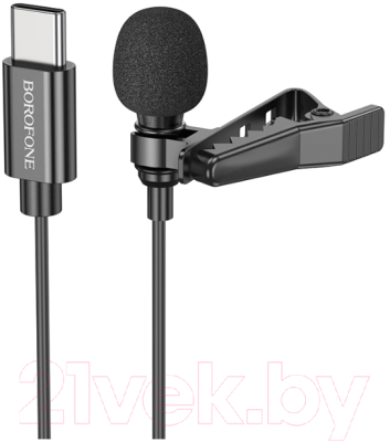 Микрофон Borofone BFK11 Type-C (2м, черный)