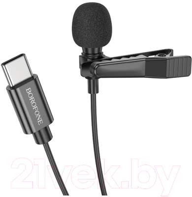 Микрофон Borofone BFK11 Type-C (2м, черный)
