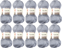 Набор пряжи для вязания Yarnart Etamin 100% акрил 180м / 449-С (10шт, серый) - 