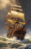 Картина Stamion Парусник в шторм (40x60см) - 