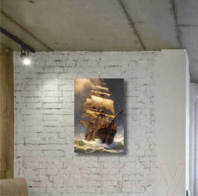 Картина Stamion Парусник в шторм (50x80см)