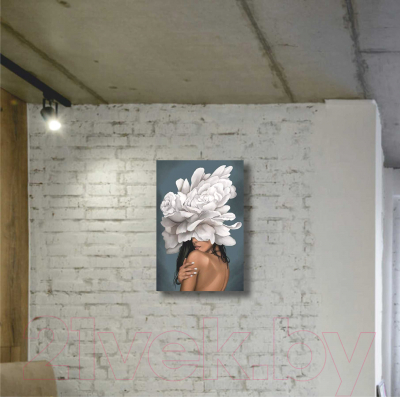 Картина Stamion Шляпка из пионов (40x60см)