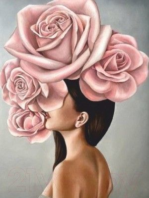 Картина Stamion Шляпка из роз (40x60см)