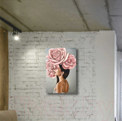 Картина Stamion Шляпка из роз (40x60см)