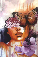 Картина Stamion Твои цветы и бабочки (40x60см) - 