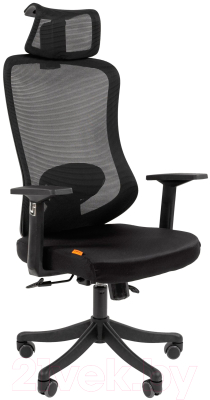 Кресло офисное Chairman CH563 (черный пластик/черный)