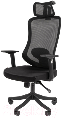 Кресло офисное Chairman CH563 (черный пластик/черный)