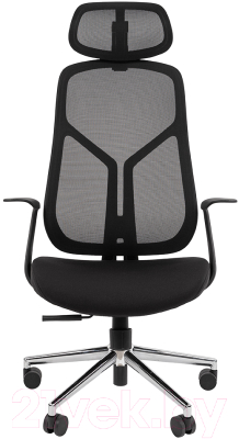 Кресло офисное Chairman CH588 (черный пластик/черный)