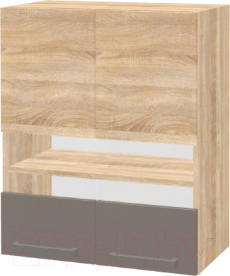 Шкаф навесной для кухни Империал Николь В60(В) (дуб сонома/латте)