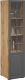 Шкаф-пенал с витриной Империал Лацио Сканди 1д ПР (вотан/сканди графит/ручка черная) - 