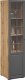 Шкаф-пенал с витриной Империал Лацио Сканди 1д ЛВ (вотан/сканди графит/ручка черная) - 