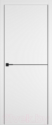 Дверь межкомнатная Bafa П-1/1 60х200 (белый софт/черный/глухая)
