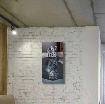 Картина Stamion Тигра на сером (45x85см)