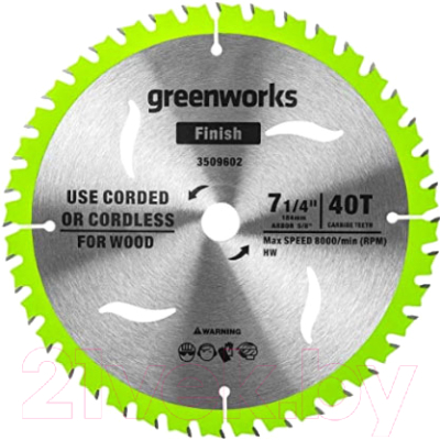 Пильный диск Greenworks 1500907 (2943307)