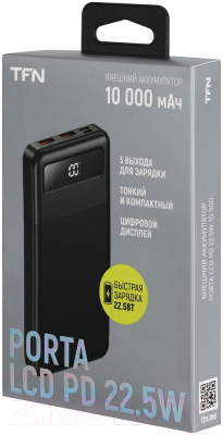 Портативное зарядное устройство TFN Porta 10000mAh / TFN-PB-321-BK (черный)