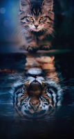 Картина Stamion Тигра на синем (45x85см) - 