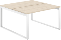 Комплект письменных столов Norden 160x143.8x75 / AG.136.AR.V.72.WH (белый/акация равелло) - 