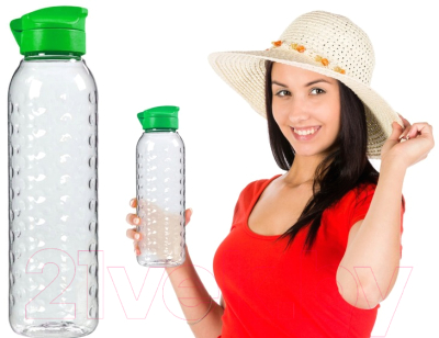 Бутылка для воды Curver 822962 (прозрачный/зеленый)
