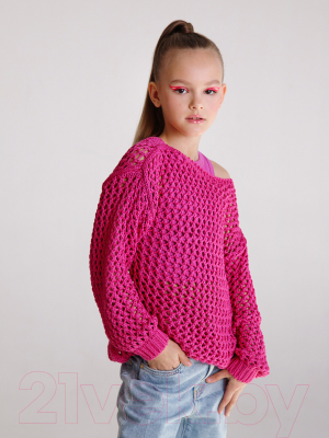 Джемпер детский Amarobaby Knit Trend / AB-OD21-KNITT2602/06-152 (розовый, р.152)
