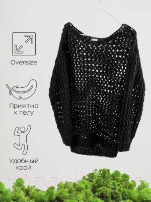 Джемпер детский Amarobaby Knit Trend / AB-OD21-KNITT2602/09-152 (черный, р.152)