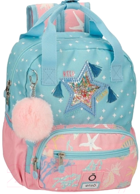 Школьный рюкзак Enso Keep The Oceans Clean / 9422021 (голубой/розовый)